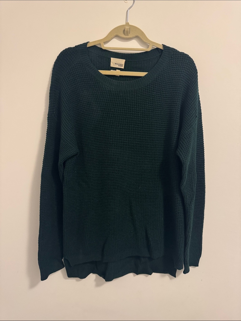 Wilfred Dark Green Waffle Knit Sweater